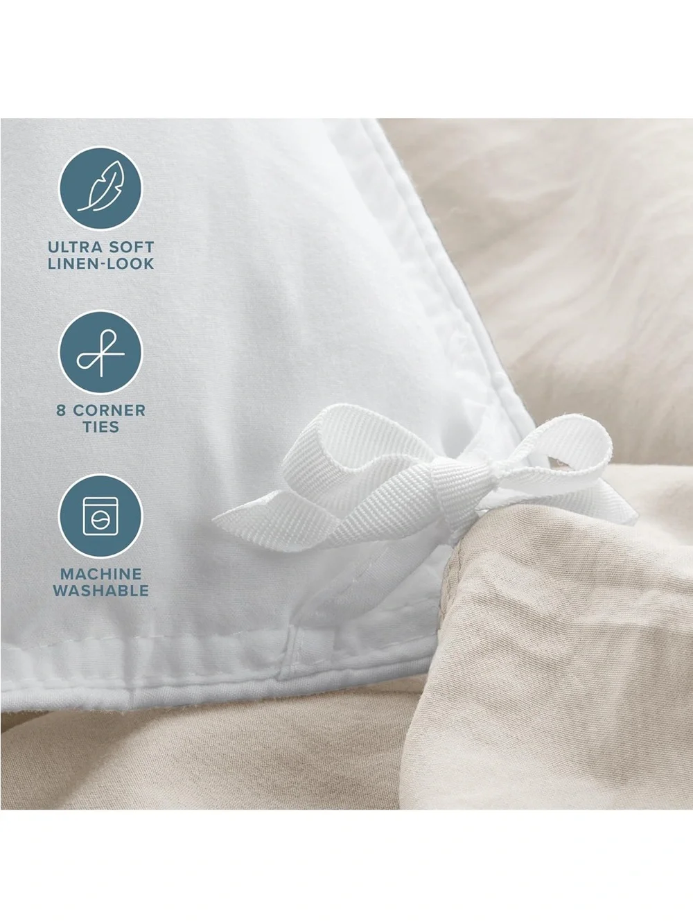 NEW Bare Home Microfiber Duvet Cover Set - Twin/Twin Extra Long. Color: Fog